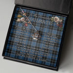 To My Beautiful Soulmate Necklace In Your Eyes I Have Found My Home Clan Clergy Blue Tartan Crown Pendant Necklace