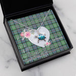 Sea Turtle Necklace Gift for My Beautiful Girlfriend Valentines Necklace Clan MacThomas Ancient Tartan Blue Turtle Necklace