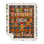 Personalized Gift Tartan Plaid Blanket Clan Grant of Edinchat With Christmas Cookie Baking Crew Christmas Gift Sherpa Blanket, tartan sherpa blanket,buffalo plaid sherpa blanket,christmas sherpa blanket,Christmas Throw Blanket,green plaid sherpa blanket,green sherpa blanket