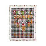 Personalized Gift Tartan Plaid Blanket Clan Borthwick With Christmas Cookie Baking Crew Christmas Gift Blanket, Plaid Blanket, Christmas Fleece Blanket, Christmas Blanket, Tartan Blanket, Scottish Blanket, Scotland Blanket, Family Name Blanket, Custom Blanket, Personalized Blanket