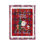 Personalized Gift Tartan Plaid Blanket Clan Leslie Modern With Funny Santa Snowman Reindeer Merry Christmas Fleece Blanket, Home Living Room, Plaid Blanket, Tartan Blanket, Scottish Blanket, Buffalo fleece blanket, Christmas Blanket