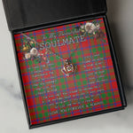 To My Beautiful Soulmate Necklace In Your Eyes I Have Found My Home Clan MacKintosh Modern Tartan Crown Pendant Necklace