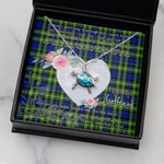 Sea Turtle Necklace Gift for My Beautiful Girlfriend Valentines Necklace Clan Monteith Hunting Tartan Blue Turtle Necklace