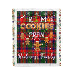Personalized Gift Tartan Plaid Blanket Clan Roxburgh With Christmas Cookie Baking Crew Christmas Gift Blanket, Plaid Blanket, Christmas Fleece Blanket, Christmas Blanket, Tartan Blanket, Scottish Blanket, Scotland Blanket, Family Name Blanket, Custom Blanket, Personalized Blanket