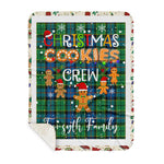 Personalized Gift Tartan Plaid Blanket Clan Forsyth Ancient With Christmas Cookie Baking Crew Christmas Gift Sherpa Blanket, tartan sherpa blanket,buffalo plaid sherpa blanket,christmas sherpa blanket,Christmas Throw Blanket,green plaid sherpa blanket,green sherpa blanket
