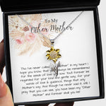 Bonus Mom Necklace, To My Other Mother Necklace, Gift For Second Mom, Mother-In-Law, Bonus Mom Sunflower Pendant Necklace