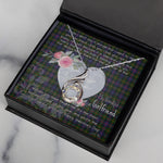 Rising Phoenix Necklace - Valentine Necklace Clan Murray of Atholl Modern Tartan Gift for Girlfriend, Gift for My Wife Rising Phoenix Necklace