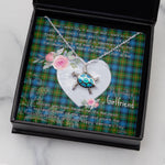 Sea Turtle Necklace Gift for My Beautiful Girlfriend Valentines Necklace Clan Grant Hunting Tartan Blue Turtle Necklace