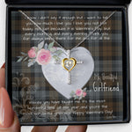 Gift For My Beautiful Girlfriend Necklace Valentine Necklace Clan Blackwatch Weathered Tartan Cross Dancing Necklace Scottish Tartan Jewelry