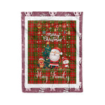 Personalized Gift Tartan Plaid Blanket Clan Hay Ancient With Funny Santa Snowman Reindeer Merry Christmas Fleece Blanket, Christmas Blanket, Plaid Blanket, Tartan Blanket,Scottish Blanket