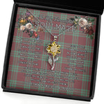 To My Beautiful Soulmate Sunflower Necklace In Your Eyes I Have Found My Home Clan MacGregor Hunting Ancient Tartan Jewelry For Girlfriend, Tartan Sunflower Pendant Necklace, Scottish Tartan Jewelry, valentine necklace, necklace girlfriend, necklace for wife, cute necklaces for girlfriend, jewelry for girlfriend, to my soulmate necklace, to my future wife necklace