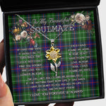 To My Beautiful Soulmate Sunflower Necklace In Your Eyes I Have Found My Home Clan Leslie Tartan Jewelry For Girlfriend