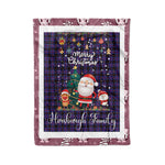 Personalized Gift Tartan Plaid Blanket Clan Horsburgh With Funny Santa Snowman Reindeer Merry Christmas Fleece Blanket, Christmas Blanket, Plaid Blanket, Tartan Blanket,Scottish Blanket
