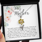 Sunflower Pendant Necklace - To Mom - Gentle Guidance