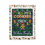 Personalized Gift Tartan Plaid Blanket Clan Graham of Menteith With Christmas Cookie Baking Crew Christmas Gift Blanket, Plaid Blanket, Christmas Fleece Blanket, Christmas Blanket, Tartan Blanket, Scottish Blanket, Scotland Blanket, Family Name Blanket, Custom Blanket, Personalized Blanket
