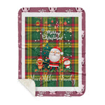 Personalized Gift Tartan Plaid Blanket Clan MacMillan Ancient With Funny Santa Snowman Reindeer Merry Christmas Gift Sherpa Blanket, blue plaid sherpa blanket,blue tartan sherpa blanket,Buchan,buffalo plaid sherpa blanket,christmas sherpa blanket,Christmas Throw Blanket
