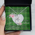 Rising Phoenix Necklace - Valentine Necklace Clan Galloway District Tartan Gift for Girlfriend, Gift for My Wife Rising Phoenix Necklace