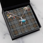 Sea Turtle Necklace To My Beautiful Soulmate Necklace In Your Eyes I Have Found My Home Clan BlackWatch Weathered Tartan Blue Turtle Necklace
