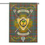 House Flag - Bisset Irish Shield Celtic Cross Tartan Garden Flag St Patrick's Day Garden Flag