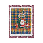 Personalized Gift Tartan Plaid Blanket Clan Buchanan Ancient With Funny Santa Snowman Reindeer Merry Christmas Fleece Blanket, Home Living Room, Plaid Blanket, Tartan Blanket, Scottish Blanket, Buffalo fleece blanket, Christmas Blanket