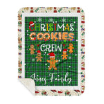 Personalized Gift Tartan Plaid Blanket Clan Innes Hunting With Christmas Cookie Baking Crew Christmas Gift Sherpa Blanket, tartan sherpa blanket,buffalo plaid sherpa blanket,christmas sherpa blanket,Christmas Throw Blanket,green plaid sherpa blanket,green sherpa blanket