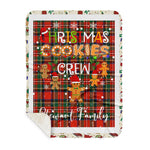Personalized Gift Tartan Plaid Blanket Clan Stewart Stuart of Bute With Christmas Cookie Baking Crew Christmas Gift Sherpa Blanket, tartan sherpa blanket,buffalo plaid sherpa blanket,christmas sherpa blanket,Christmas Throw Blanket,green plaid sherpa blanket,green sherpa blanket