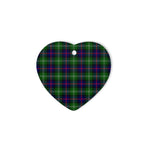Sutherland Modern Tartan Heart Ornaments, Christmas Tree Ornament, Plaid Christmas Ornaments, Ceramic Heart Christmas Tree Decoration, Christmas Ornament, Plaid Ornament, Tartan Ornament, Buffalo Plaid Ornament