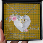 Gift For My Beautiful Girlfriend Necklace Valentine Necklace Clan Houston Tartan Cross Dancing Necklace Scottish Tartan Jewelry