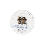 Scotstee Shop - Personalize Name Family My First Apartment in Christmas Ceramic Ornament, Home Sweet New Home Christmas Ornament