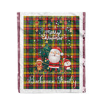 Scotstee Shop - Fleece Blanket - Personalized Gift Tartan Plaid Blanket Clan Buchanan With Funny