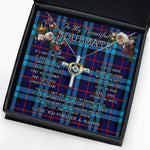 To My Beautiful Soulmate Necklace In Your Eyes I Have Found My Home Clan McCorquodale Tartan Cross Dancing Necklace
