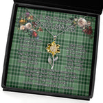 To My Beautiful Soulmate Sunflower Necklace In Your Eyes I Have Found My Home Clan MacDonald Lord Of The Isles Tartan Jewelry For Girlfriend, Tartan Sunflower Pendant Necklace, Scottish Tartan Jewelry, valentine necklace, necklace girlfriend, necklace for wife, cute necklaces for girlfriend, jewelry for girlfriend, to my soulmate necklace, to my future wife necklace