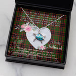 Sea Turtle Necklace Gift for My Beautiful Girlfriend Valentines Necklace Clan Buchan Tartan Blue Turtle Necklace