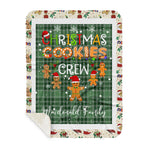 Personalized Gift Tartan Plaid Blanket Clan MacDonald Lord Of The Isles With Christmas Cookie Baking Crew Christmas Gift Sherpa Blanket, tartan sherpa blanket,buffalo plaid sherpa blanket,christmas sherpa blanket,Christmas Throw Blanket,green plaid sherpa blanket,green sherpa blanket