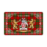 Doormat - Tartan Door Mat The Family Dunbar Welcome Mat, Plaid Doormat Scottish