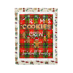 Personalized Gift Tartan Plaid Blanket Clan Turnbull With Christmas Cookie Baking Crew Christmas Gift Blanket, Plaid Blanket, Christmas Fleece Blanket, Christmas Blanket, Tartan Blanket, Scottish Blanket, Scotland Blanket, Family Name Blanket, Custom Blanket, Personalized Blanket