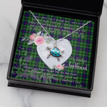 Sea Turtle Necklace Gift for My Beautiful Girlfriend Valentines Necklace Clan Duncan Tartan Blue Turtle Necklace
