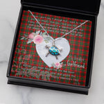 Sea Turtle Necklace Gift for My Beautiful Girlfriend Valentines Necklace Clan Hunter USA Tartan Blue Turtle Necklace