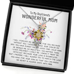 Sunflower Pendant Necklace - Mom Necklace, Mother-In-Law Necklace, To My Boyfriend's Mom Gift Necklace