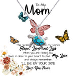Opal Turtle Necklace - To My Mom Necklace, I'll Be By Your Side, To My Mom Gift Neckalce