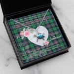 Sea Turtle Necklace Gift for My Beautiful Girlfriend Valentines Necklace Clan Urquhart Modern Tartan Blue Turtle Necklace