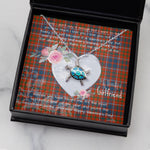 Sea Turtle Necklace Gift for My Beautiful Girlfriend Valentines Necklace Clan Cameron Of Lochiel Ancient Tartan Blue Turtle Necklace