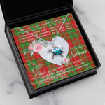 Sea Turtle Necklace Gift for My Beautiful Girlfriend Valentines Necklace Clan Burnett Ancient Tartan Blue Turtle Necklace