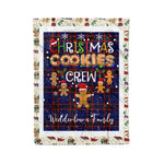 Personalized Gift Tartan Plaid Blanket Clan Wedderburn With Christmas Cookie Baking Crew Christmas Gift Blanket, Plaid Blanket, Christmas Fleece Blanket, Christmas Blanket, Tartan Blanket, Scottish Blanket, Scotland Blanket, Family Name Blanket, Custom Blanket, Personalized Blanket