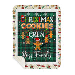 Personalized Gift Tartan Plaid Blanket Clan Ross Hunting Modern With Christmas Cookie Baking Crew Christmas Gift Sherpa Blanket, tartan sherpa blanket,buffalo plaid sherpa blanket,christmas sherpa blanket,Christmas Throw Blanket,green plaid sherpa blanket,green sherpa blanket