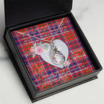 Rising Phoenix Necklace - Valentine Necklace Clan Cameron Of Lochiel Modern Tartan Gift for Girlfriend, Gift for My Wife Rising Phoenix Necklace