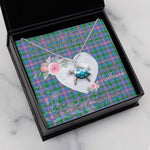 Sea Turtle Necklace Gift for My Beautiful Girlfriend Valentines Necklace Clan Ralston Tartan Blue Turtle Necklace