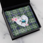 Sea Turtle Necklace Gift for My Beautiful Girlfriend Valentines Necklace Clan Blyth Tweeside Tartan Blue Turtle Necklace