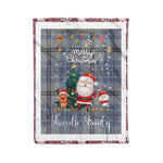Personalized Gift Tartan Plaid Blanket Clan Tweedie With Funny Santa Snowman Reindeer Merry Christmas Fleece Blanket, Home Living Room, Plaid Blanket, Tartan Blanket, Scottish Blanket, Buffalo fleece blanket, Christmas Blanket