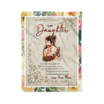 Scotstee Shop - Fleece Blanket - Lovely Daughter Gift Letter To My Daughter From Mom Mother Day Gifts Fleece Blanket